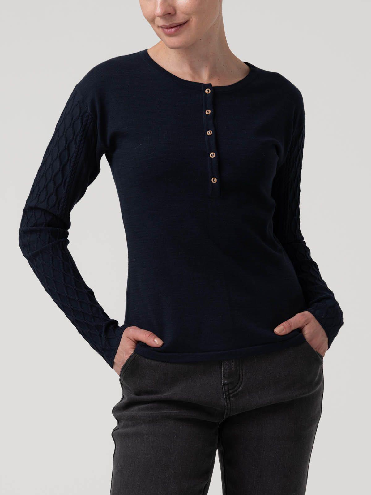 Polera Algodón/Poliéster Mujer Olmo Azul-4