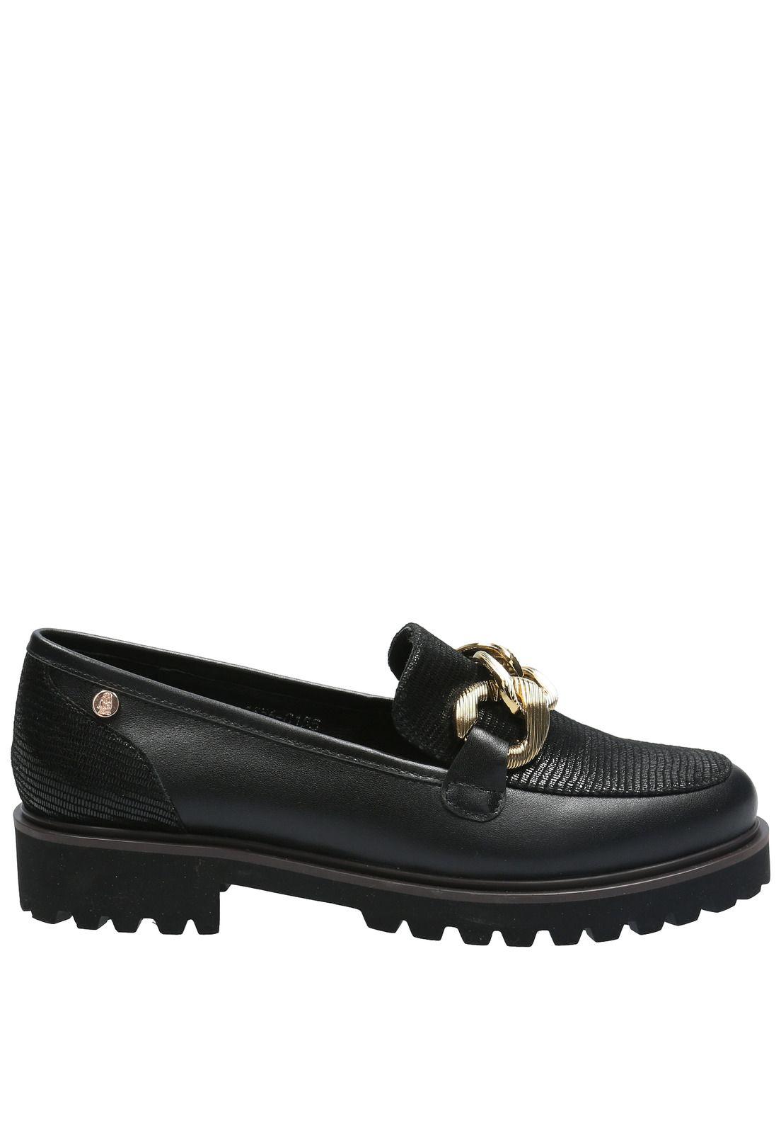 Mocasín Cuero Mujer Meadow Negro-1