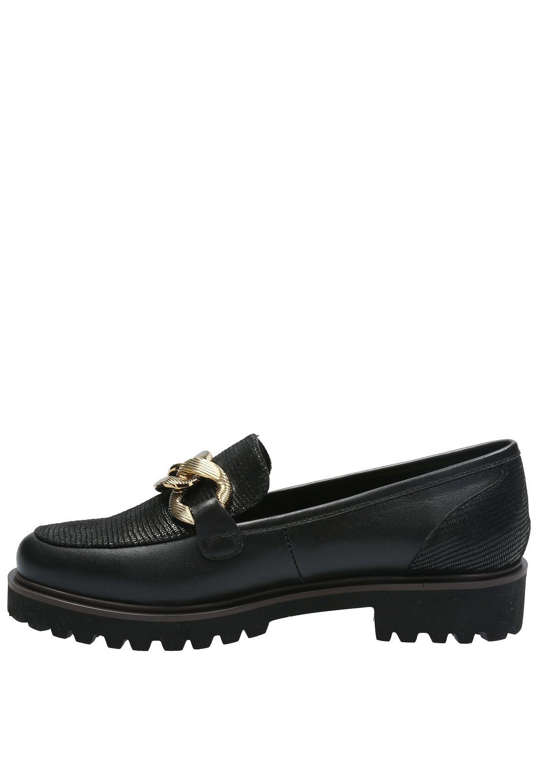 Mocasín Cuero Mujer Meadow Negro-5