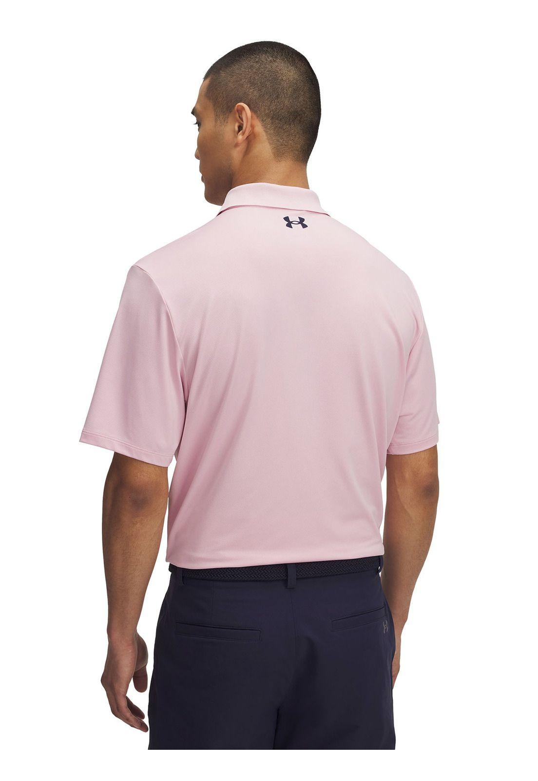 Polera Manga Corta Matchplay Hombre Rosa-1