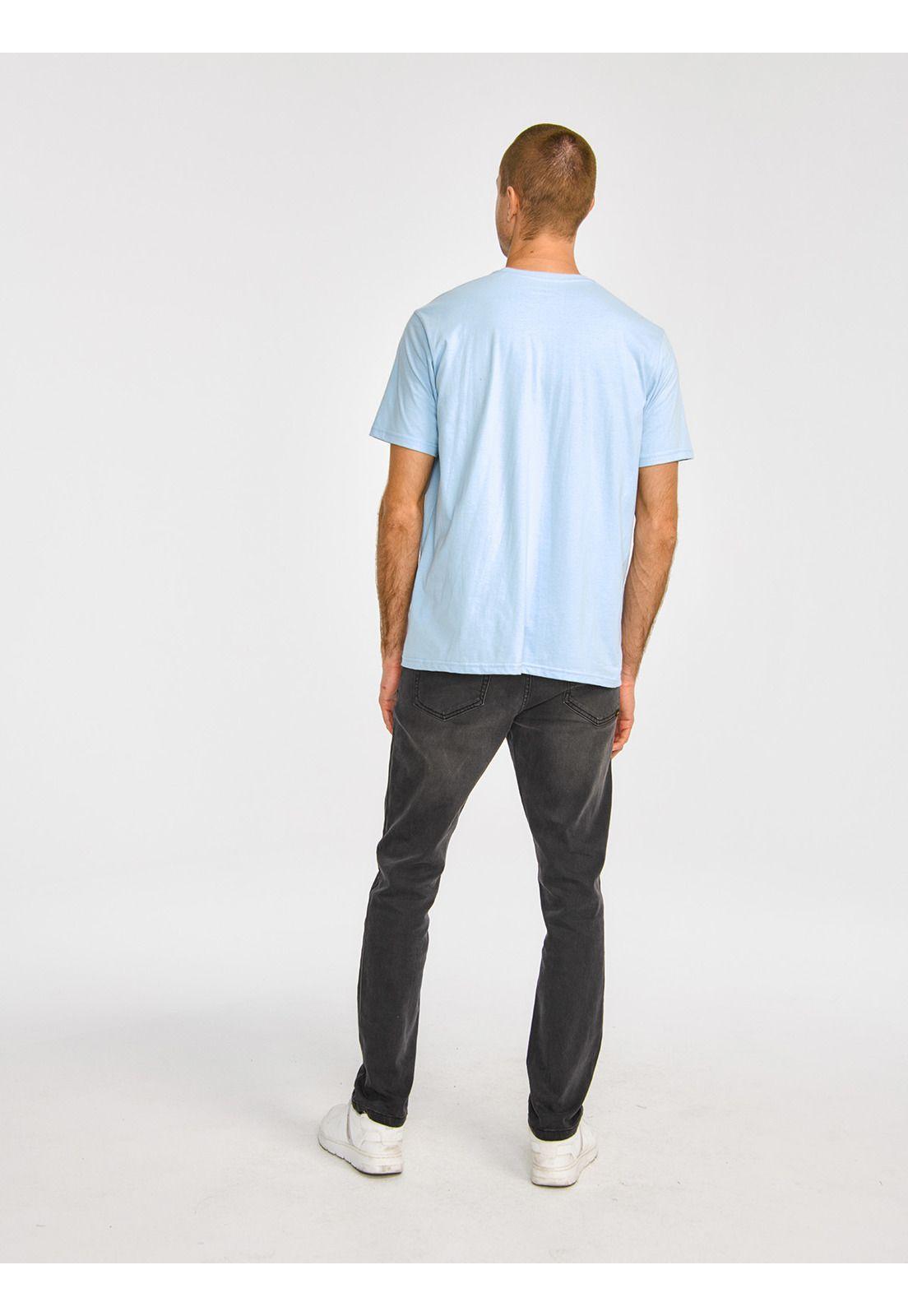 Polera Manga Corta Hombre Cat Logo PocketCeleste-4