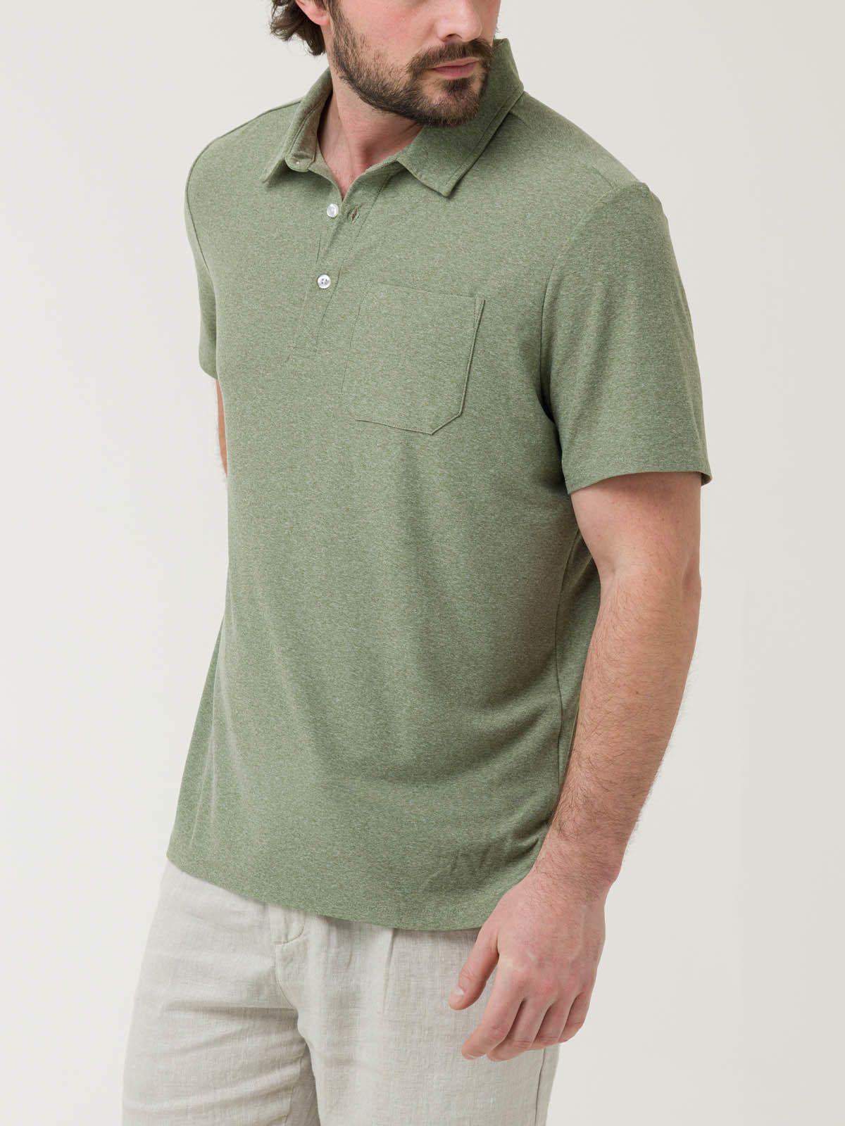 Polera Fibras Recicladas Hombre Trento Verde-0