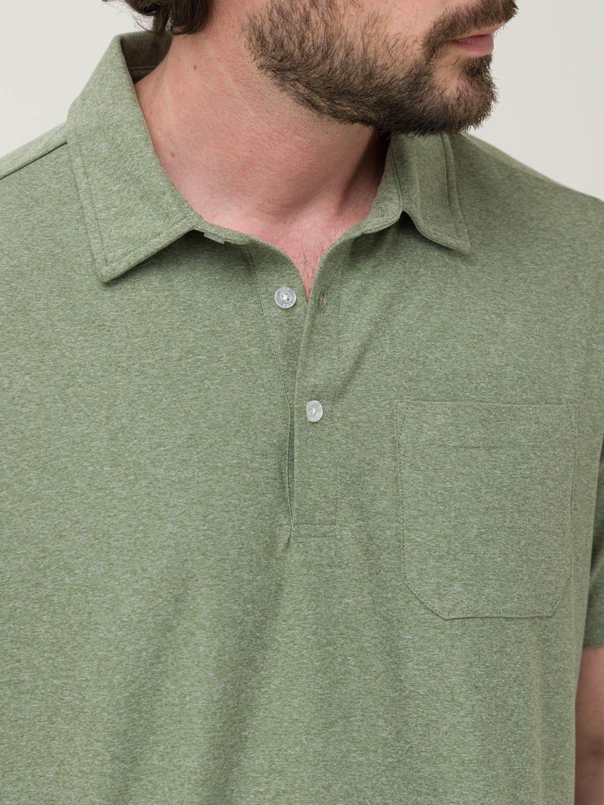 Polera Fibras Recicladas Hombre Trento Verde-3