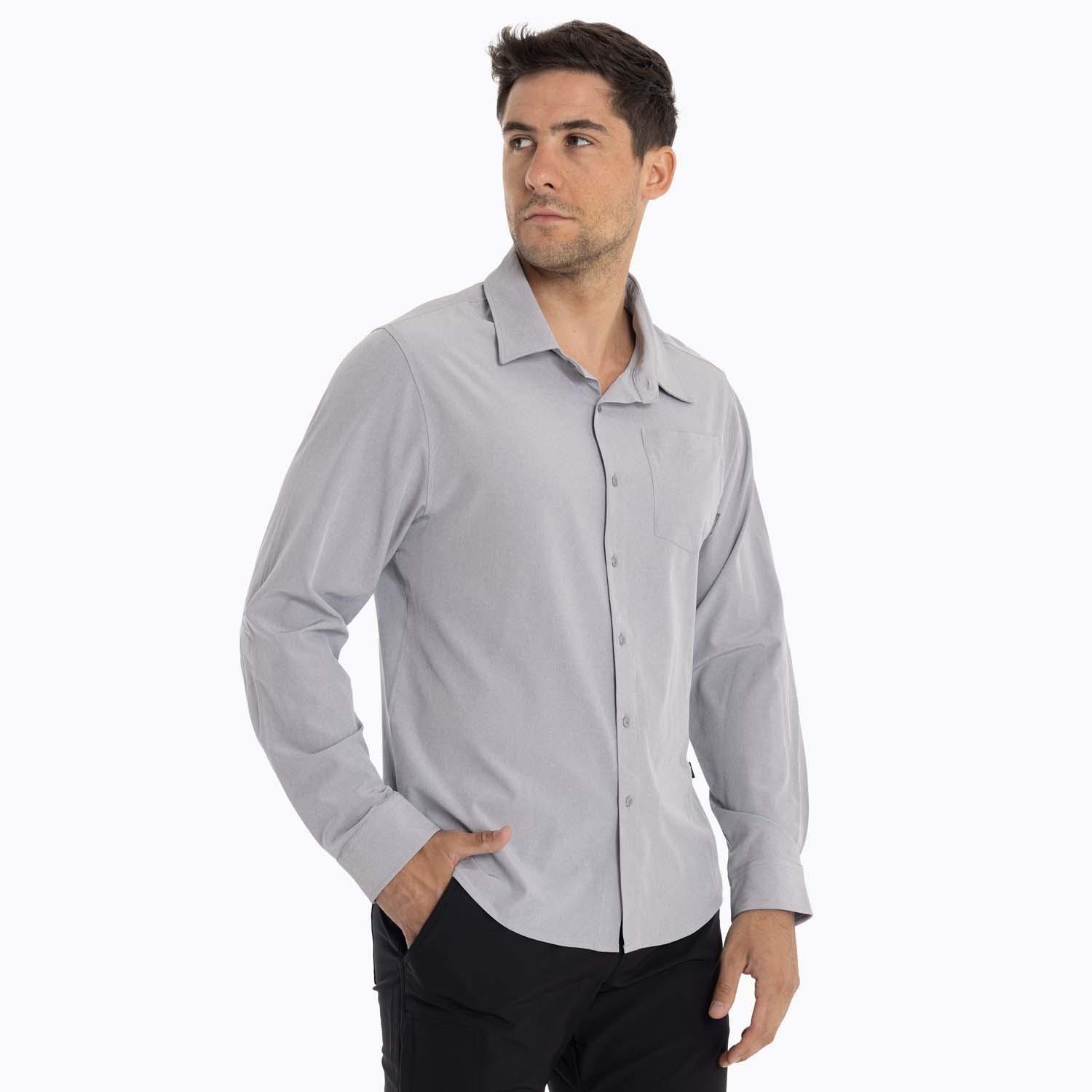 Camisa Hombre Cumberland Gris Claro Merrell-0