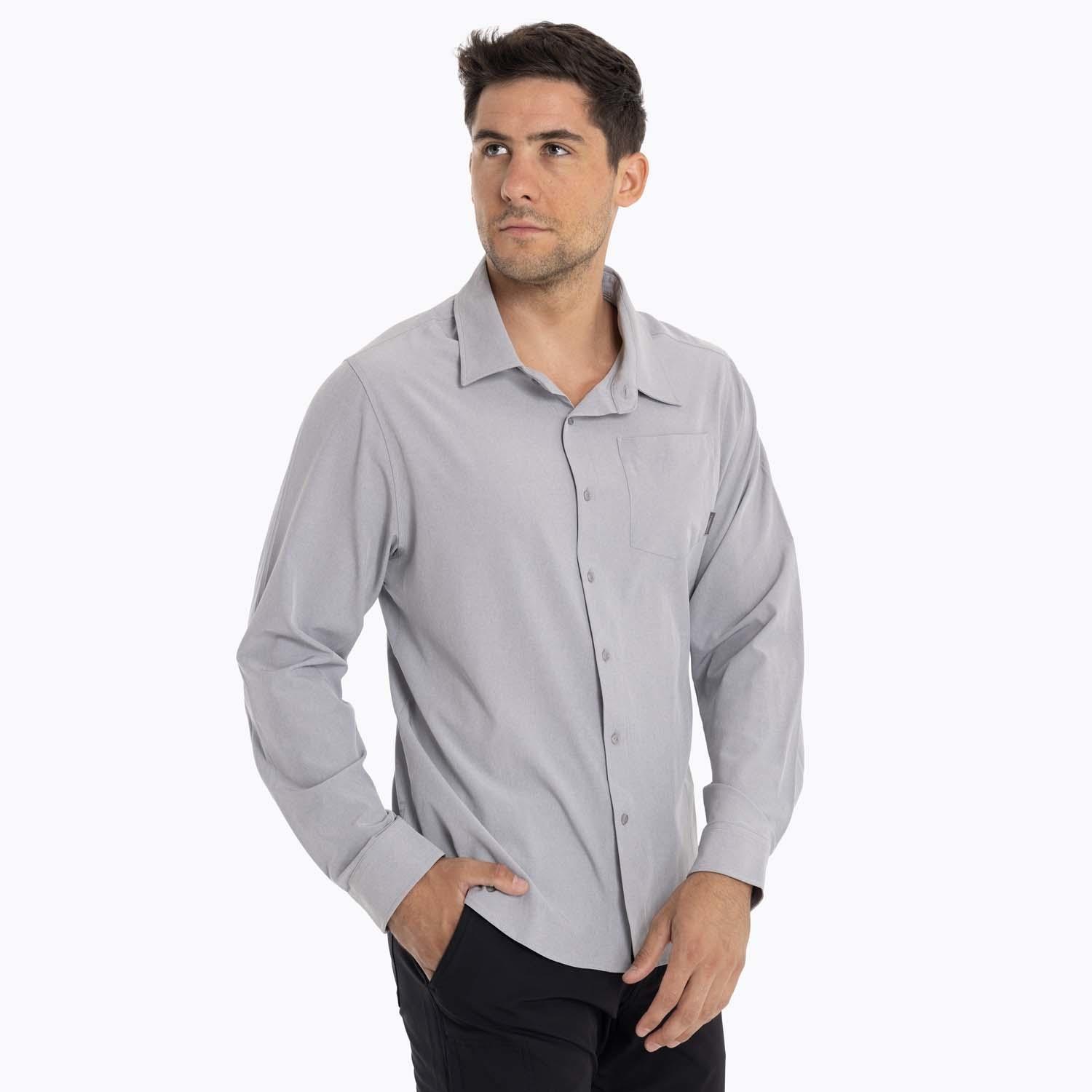 Camisa Hombre Cumberland Gris Claro Merrell-1