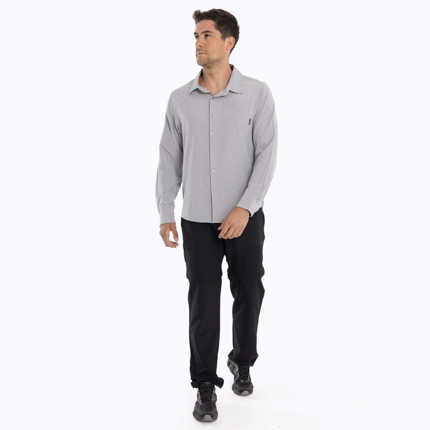 Camisa Hombre Cumberland Gris Claro Merrell-7