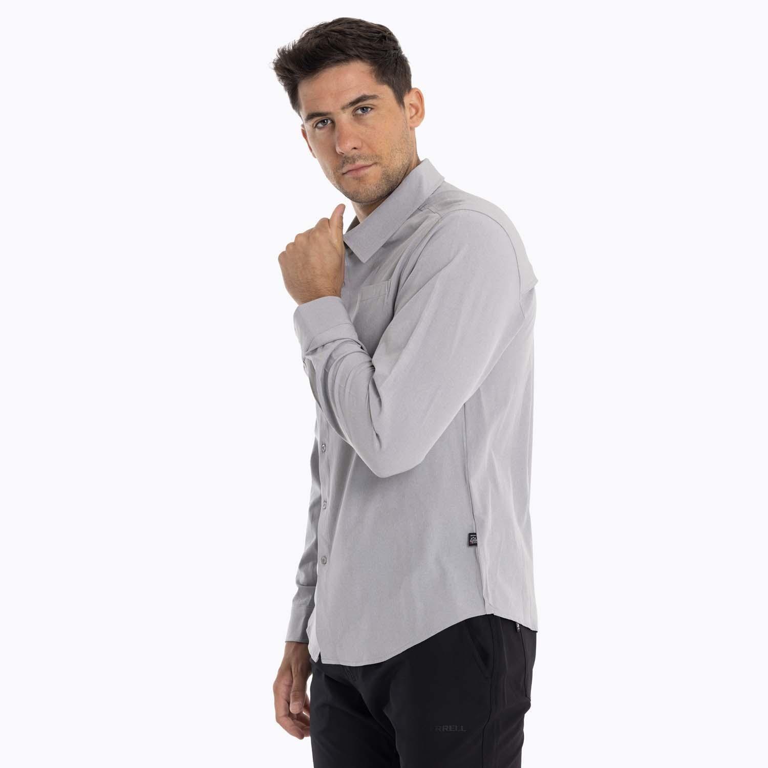 Camisa Hombre Cumberland Gris Claro Merrell-3