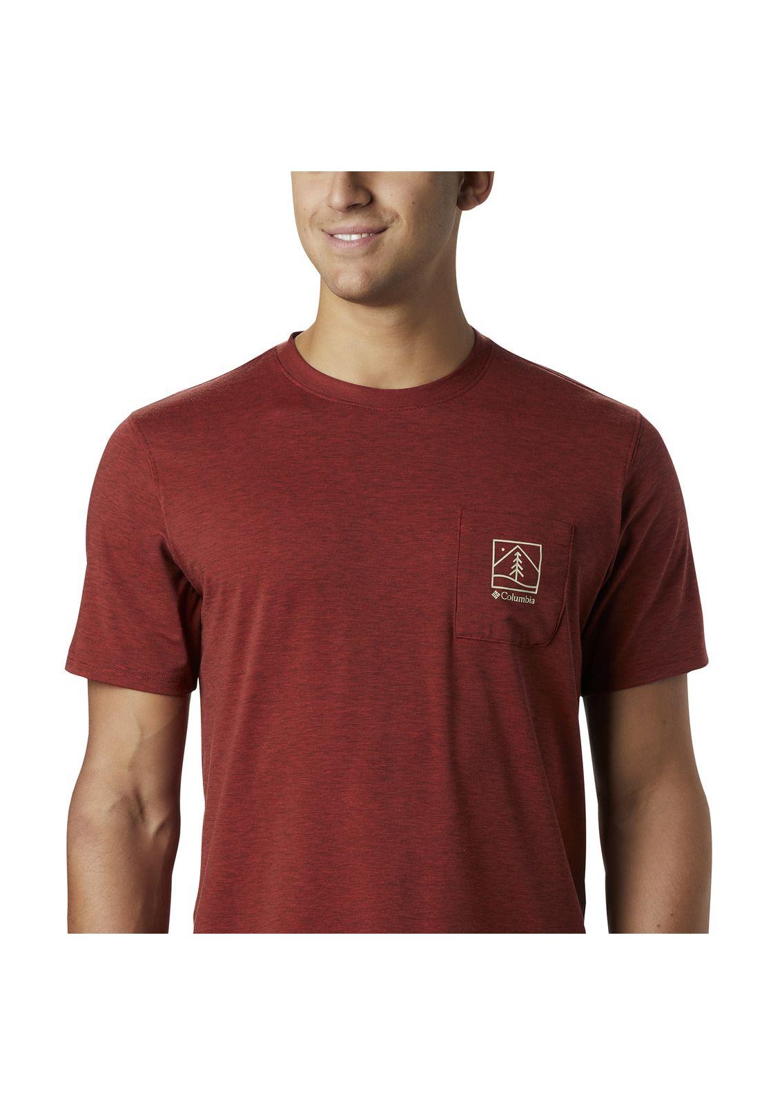 Polera Hombre Elements Pocket Tee Naranjo-3