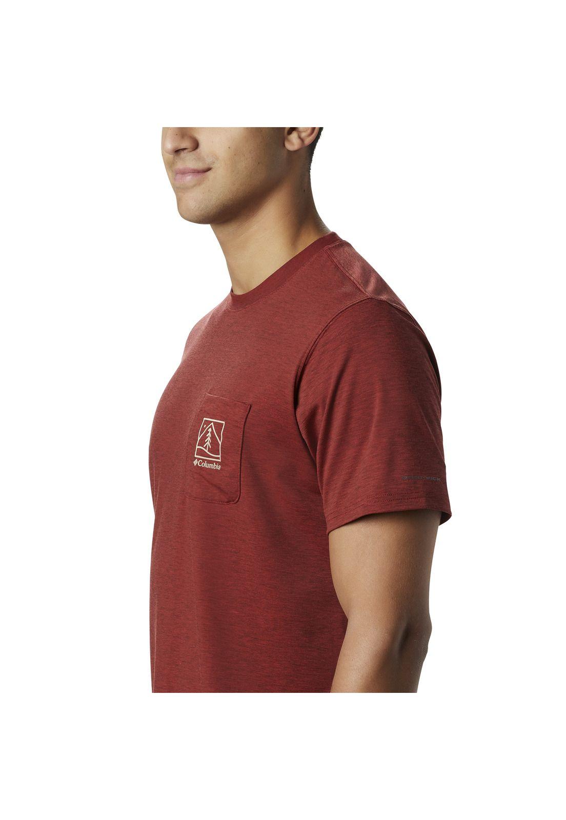 Polera Hombre Elements Pocket Tee Naranjo-4