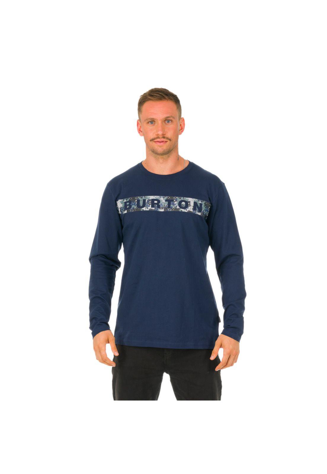 Polera M/L Hombre Tied Logo I Azul -0