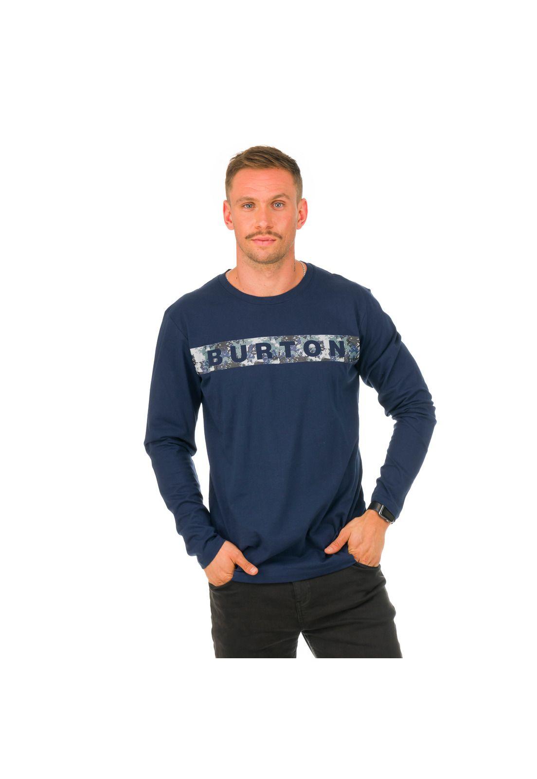 Polera M/L Hombre Tied Logo I Azul -3