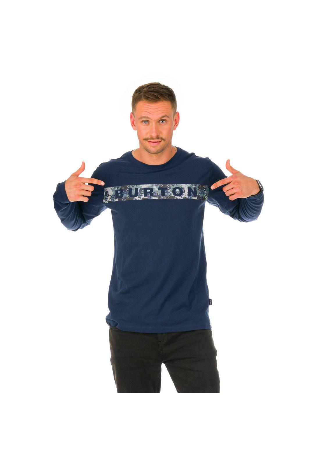 Polera M/L Hombre Tied Logo I Azul -4