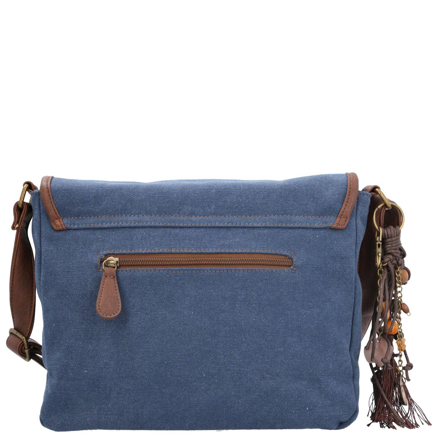 Cartera Textil Mujer Butterfly Cross Azul-2