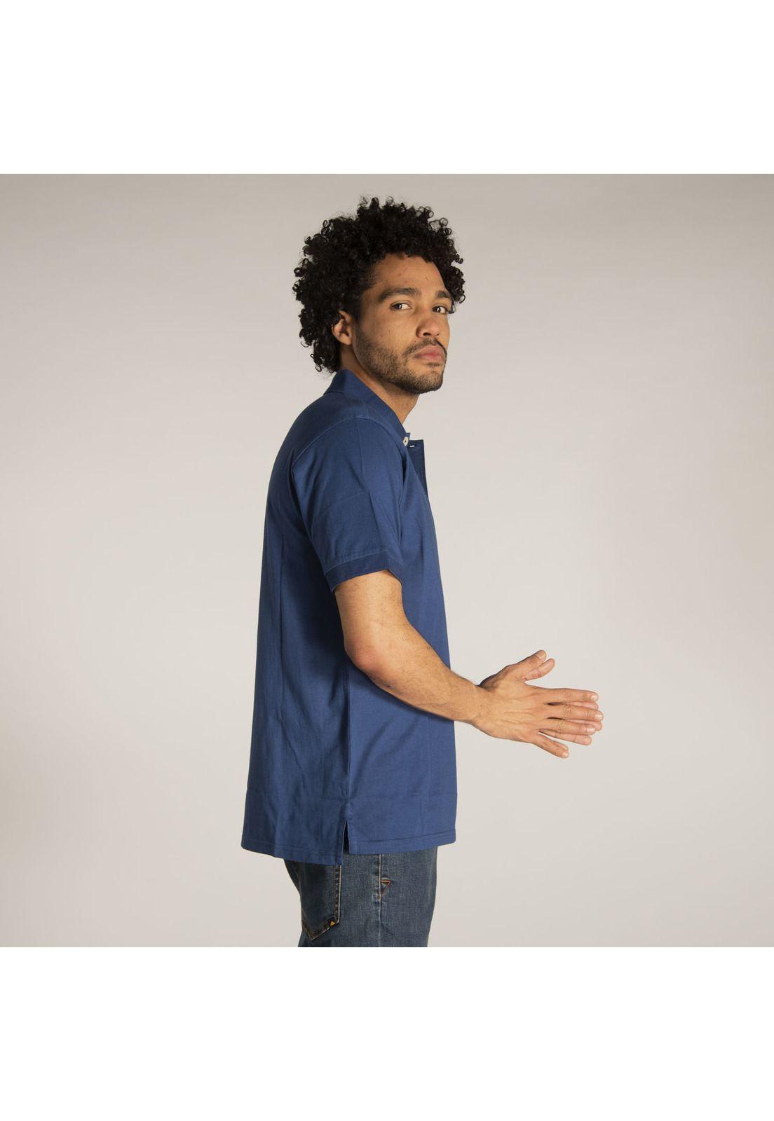 Polera Polo Hombre Fdtn Jersey Knit Pol Azul-1