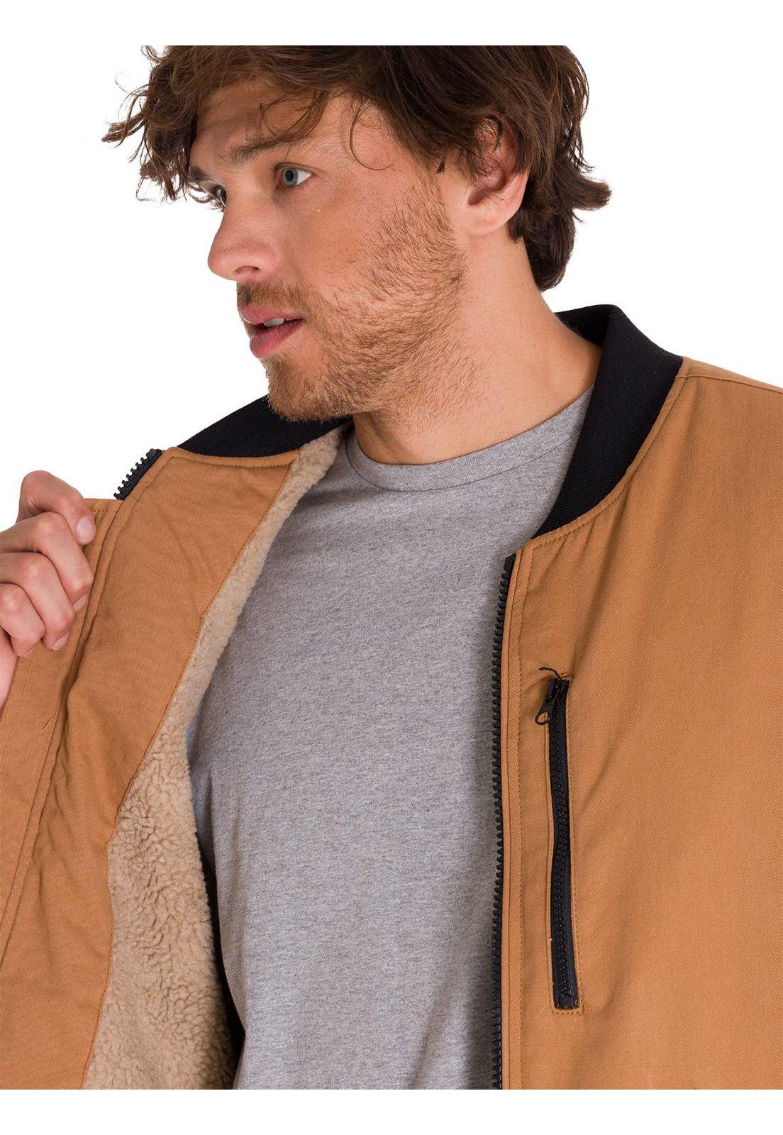 Chaqueta SinMangas Utility Sherpa Hombre Café Claro-4