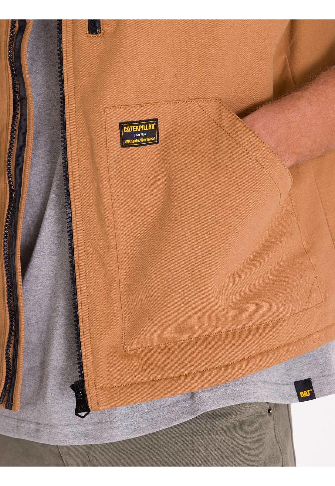 Chaqueta SinMangas Utility Sherpa Hombre Café Claro-6