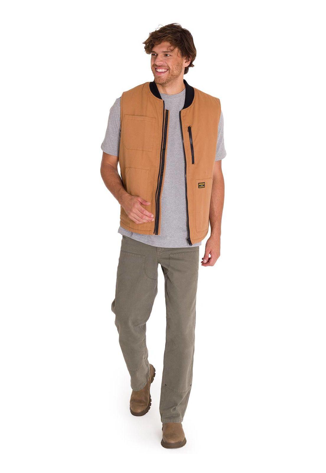 Chaqueta SinMangas Utility Sherpa Hombre Café Claro-8