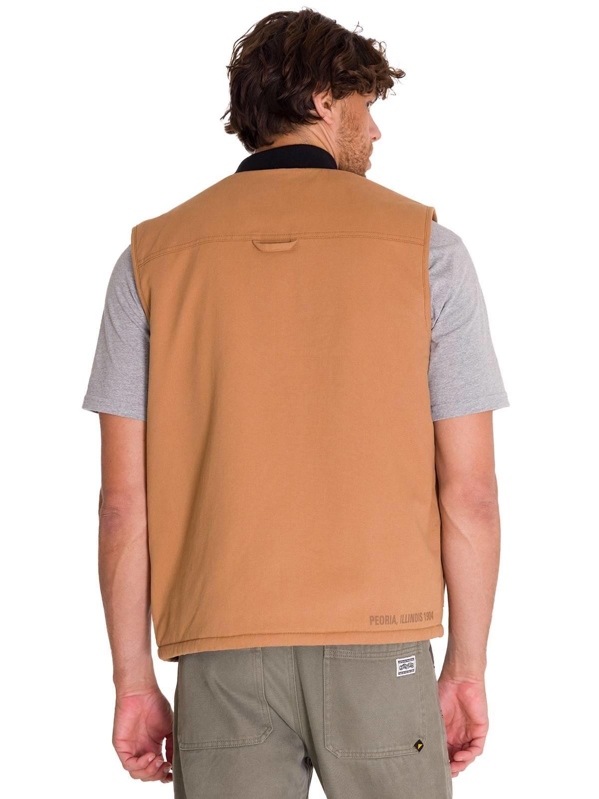 Chaqueta SinMangas Utility Sherpa Hombre Café Claro-3