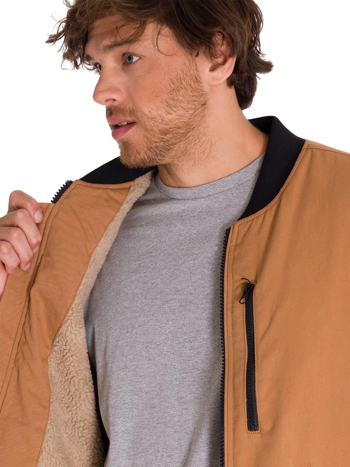 Chaqueta SinMangas Utility Sherpa Hombre Café Claro-4