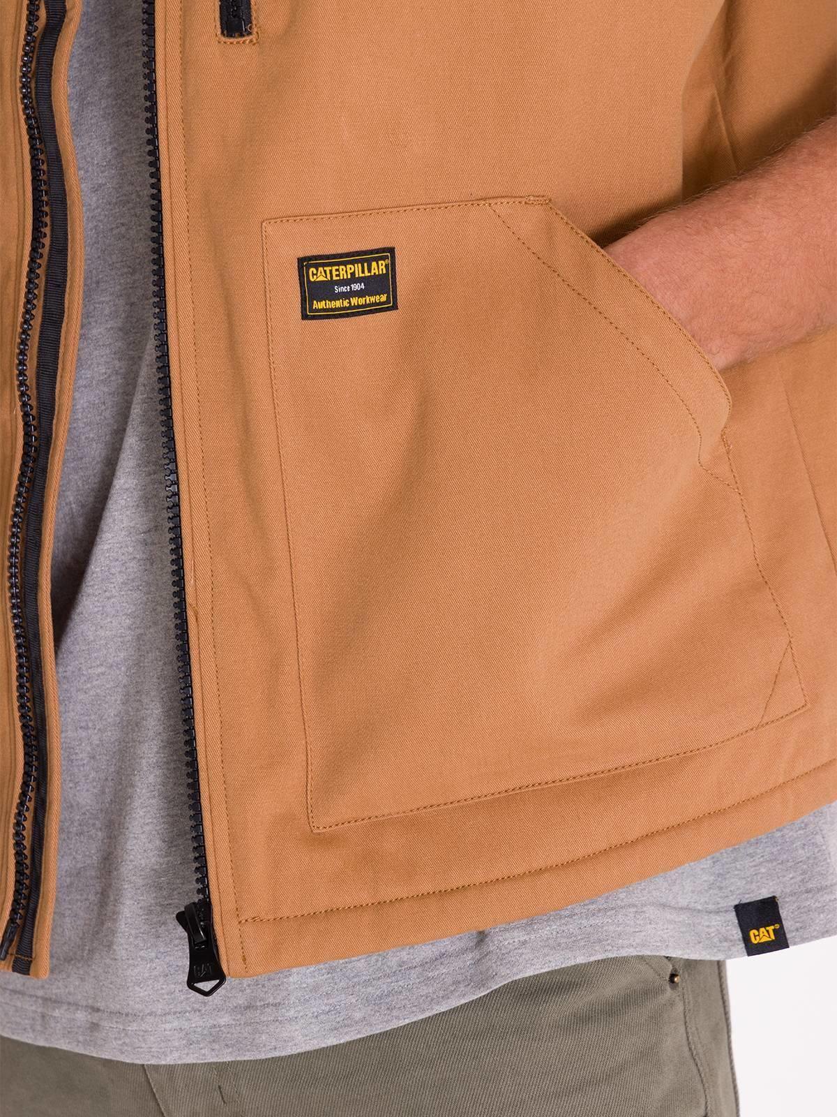 Chaqueta SinMangas Utility Sherpa Hombre Café Claro-6