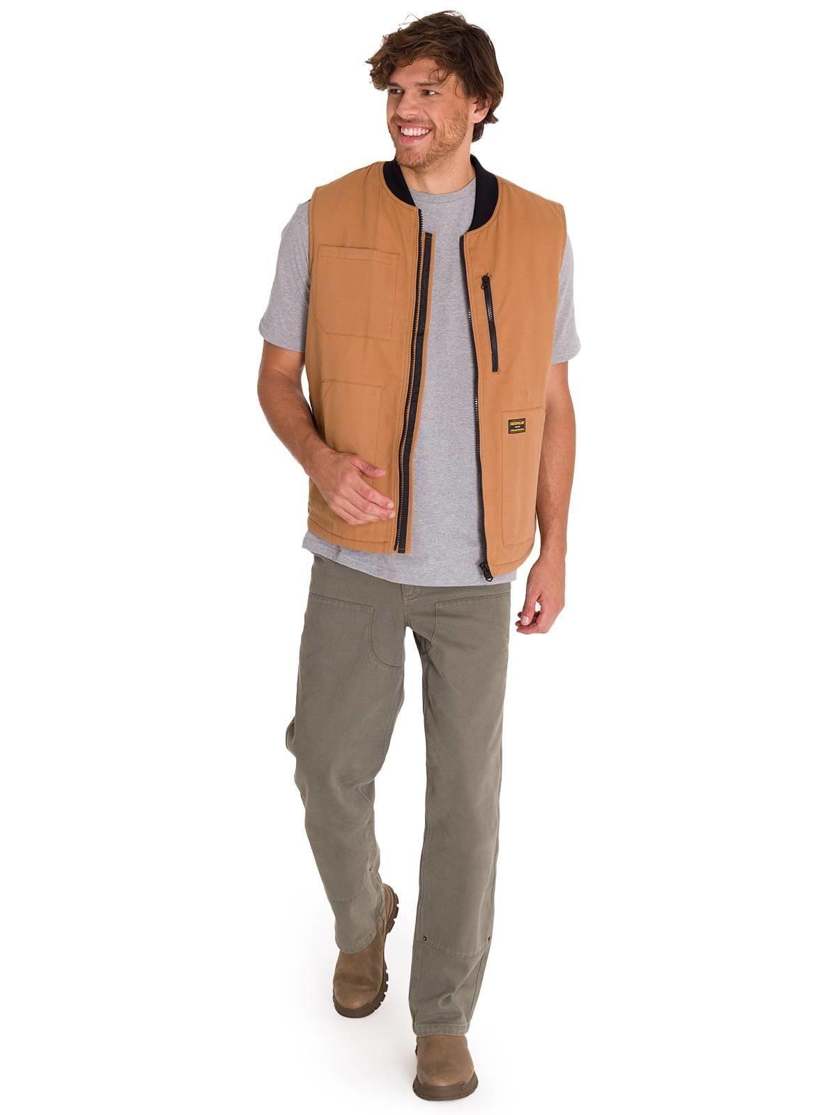 Chaqueta SinMangas Utility Sherpa Hombre Café Claro-8