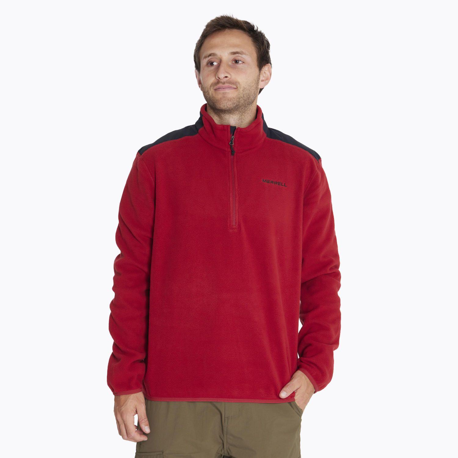 Polar Terrain 1/4 Zip Flee Rojo Hombre-0