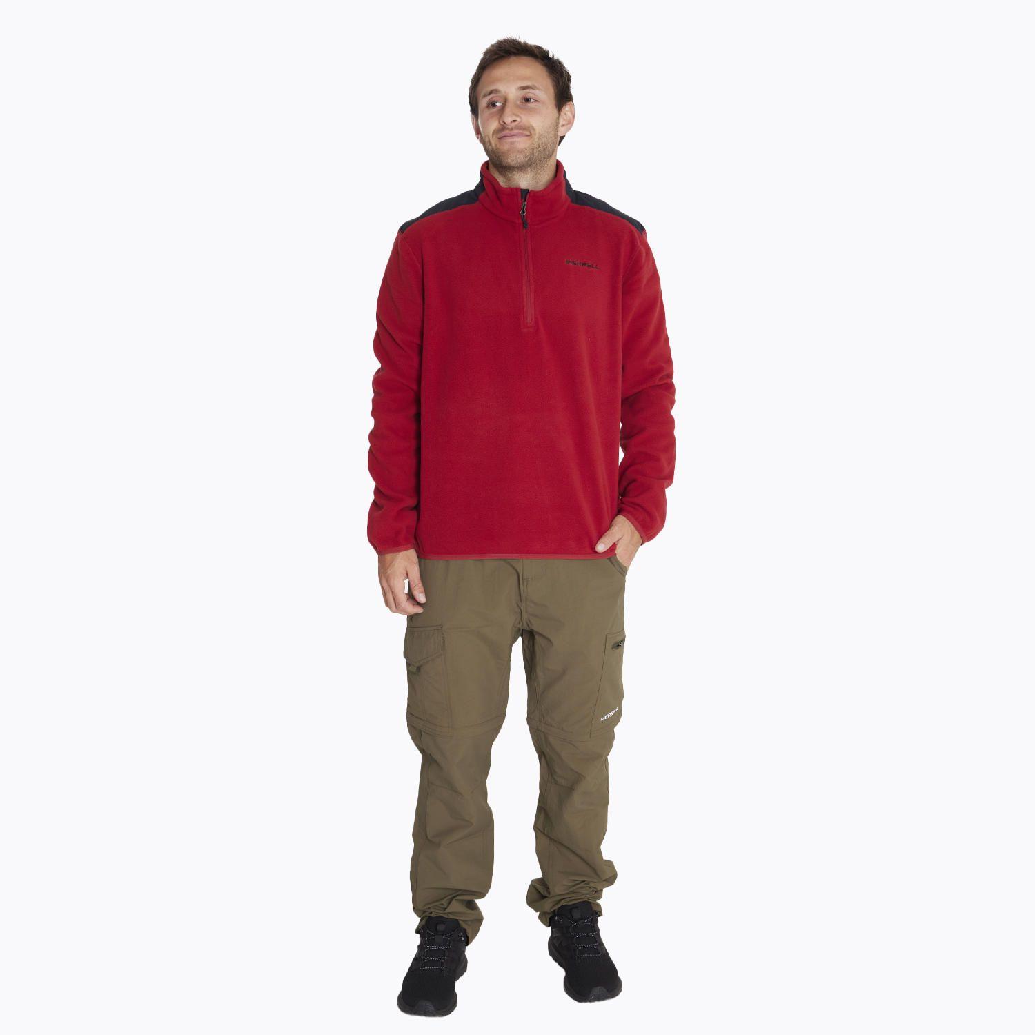Polar Terrain 1/4 Zip Flee Rojo Hombre-4