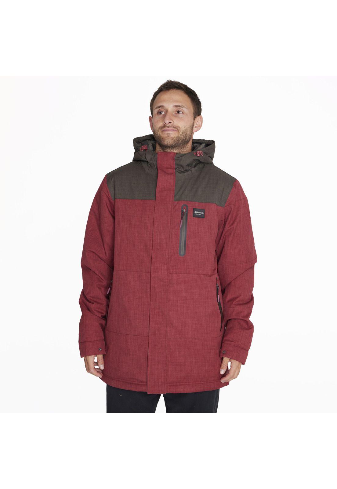 Parka Impermeable Parka Full Zipper Rojo Hombre-0