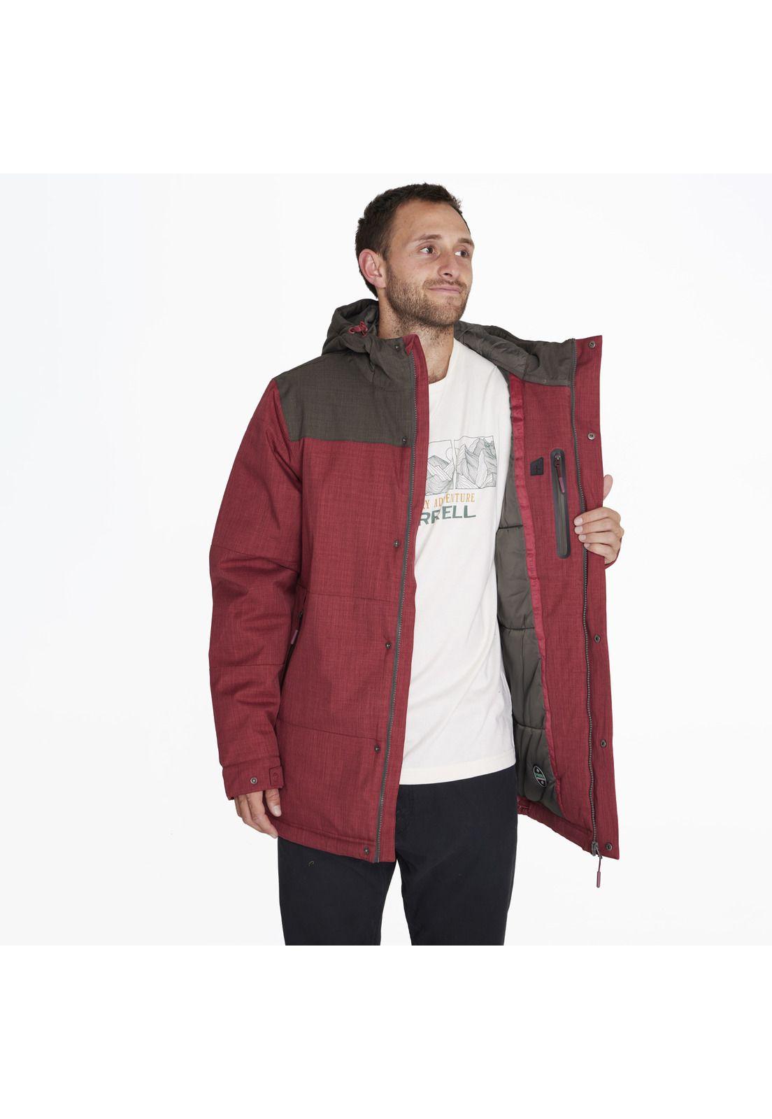 Parka Impermeable Parka Full Zipper Rojo Hombre-4