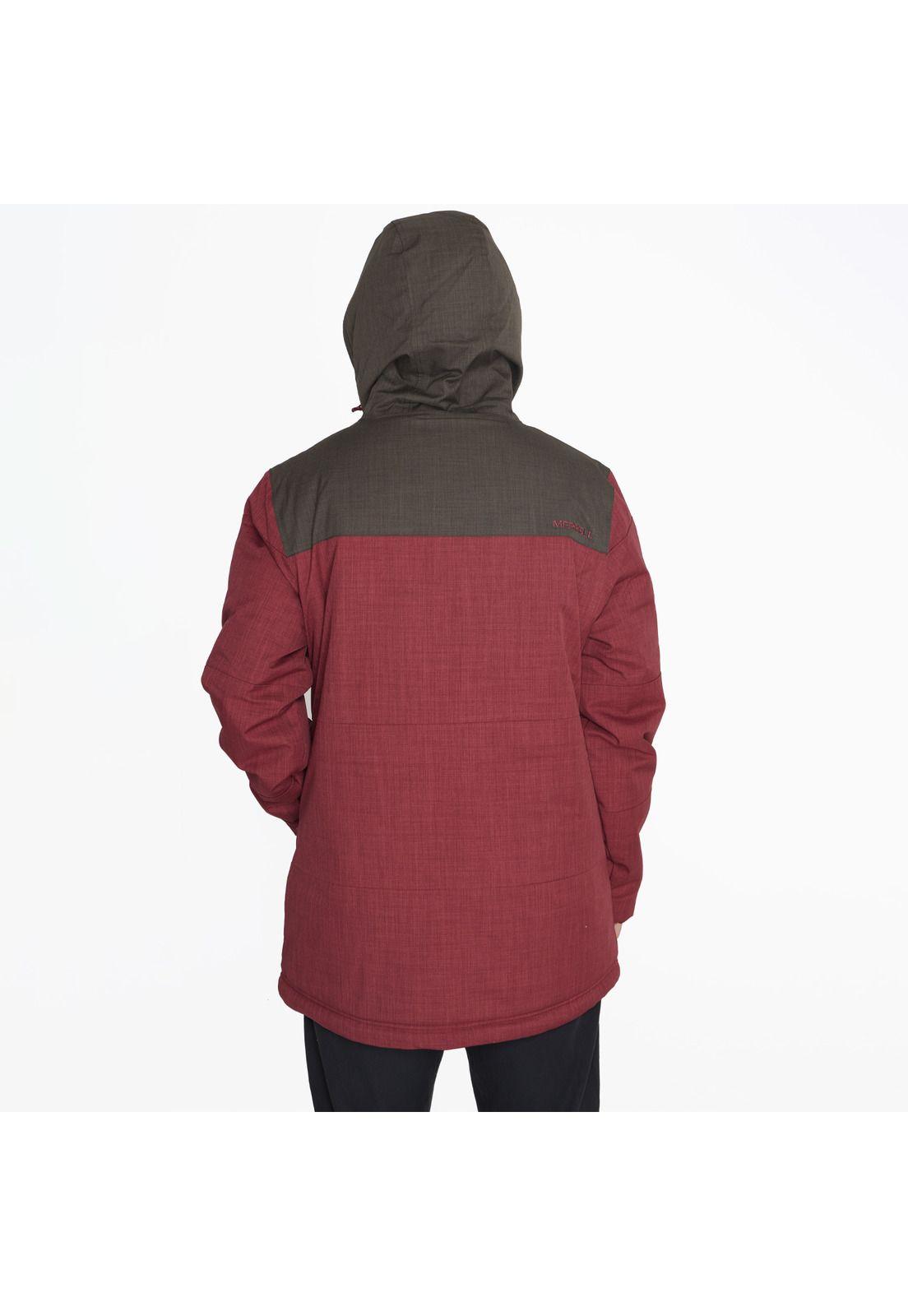 Parka Impermeable Parka Full Zipper Rojo Hombre-5