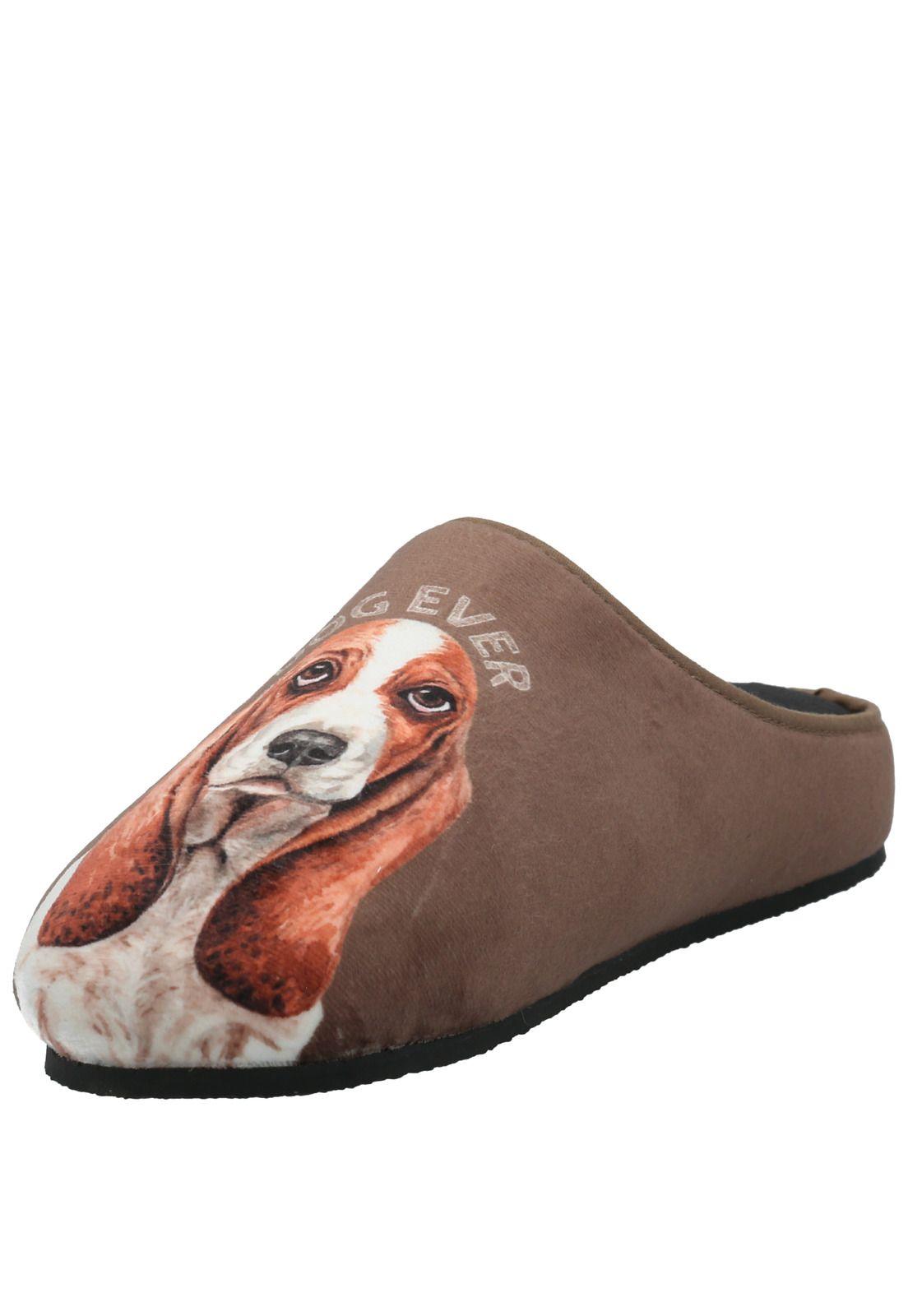 Pantufla Hombre Hp Slipper Basset Café-4