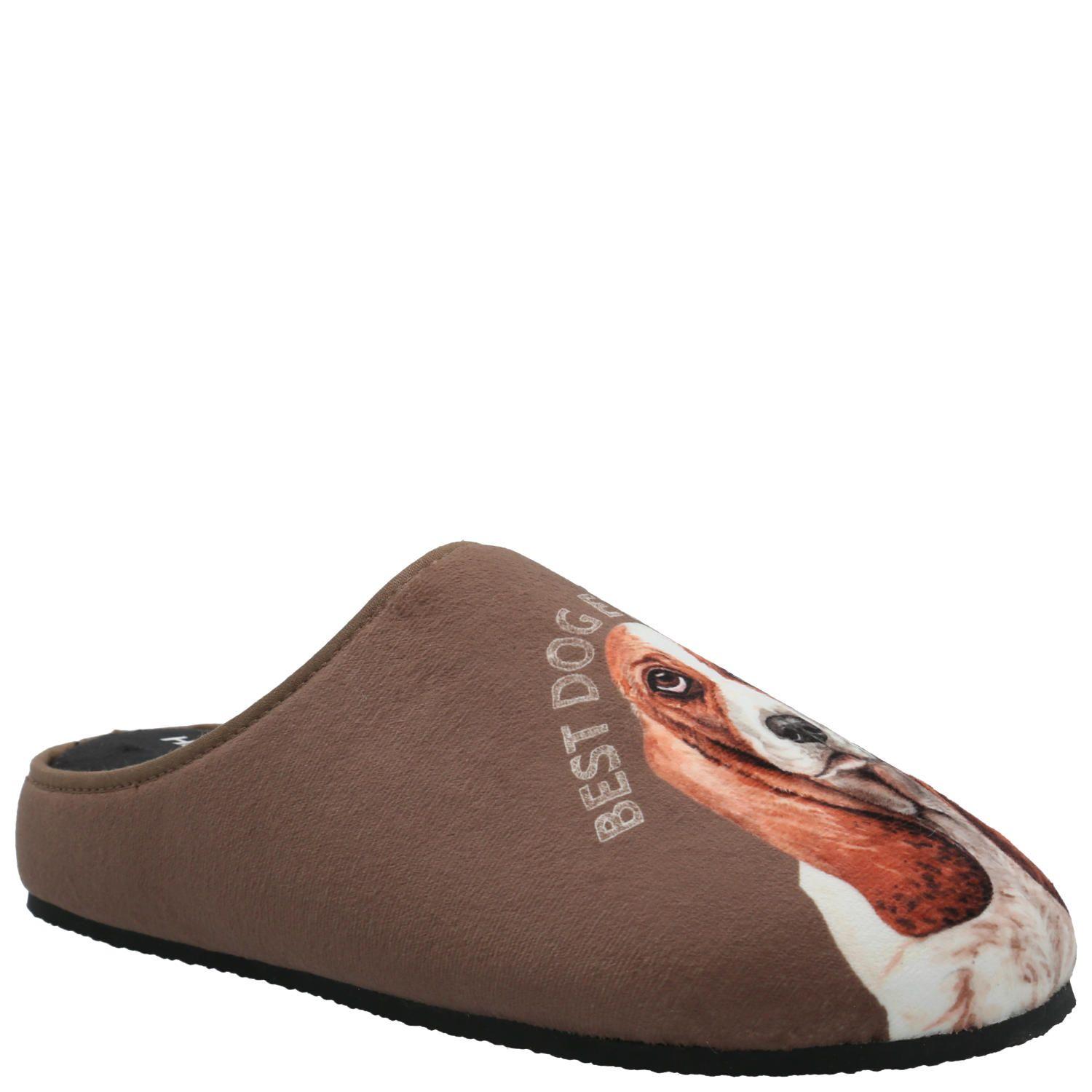 Pantufla Hombre Hp Slipper Basset Café-2