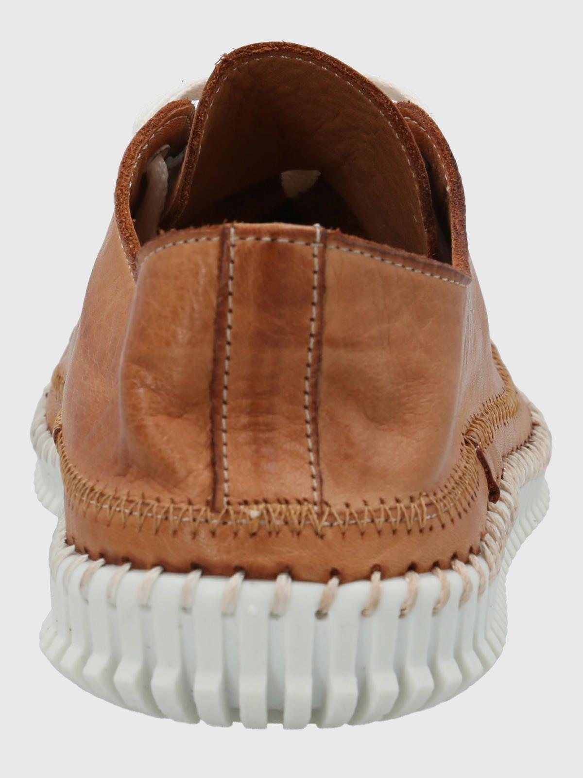 Zapatilla Cuero Mujer Petals Café-6