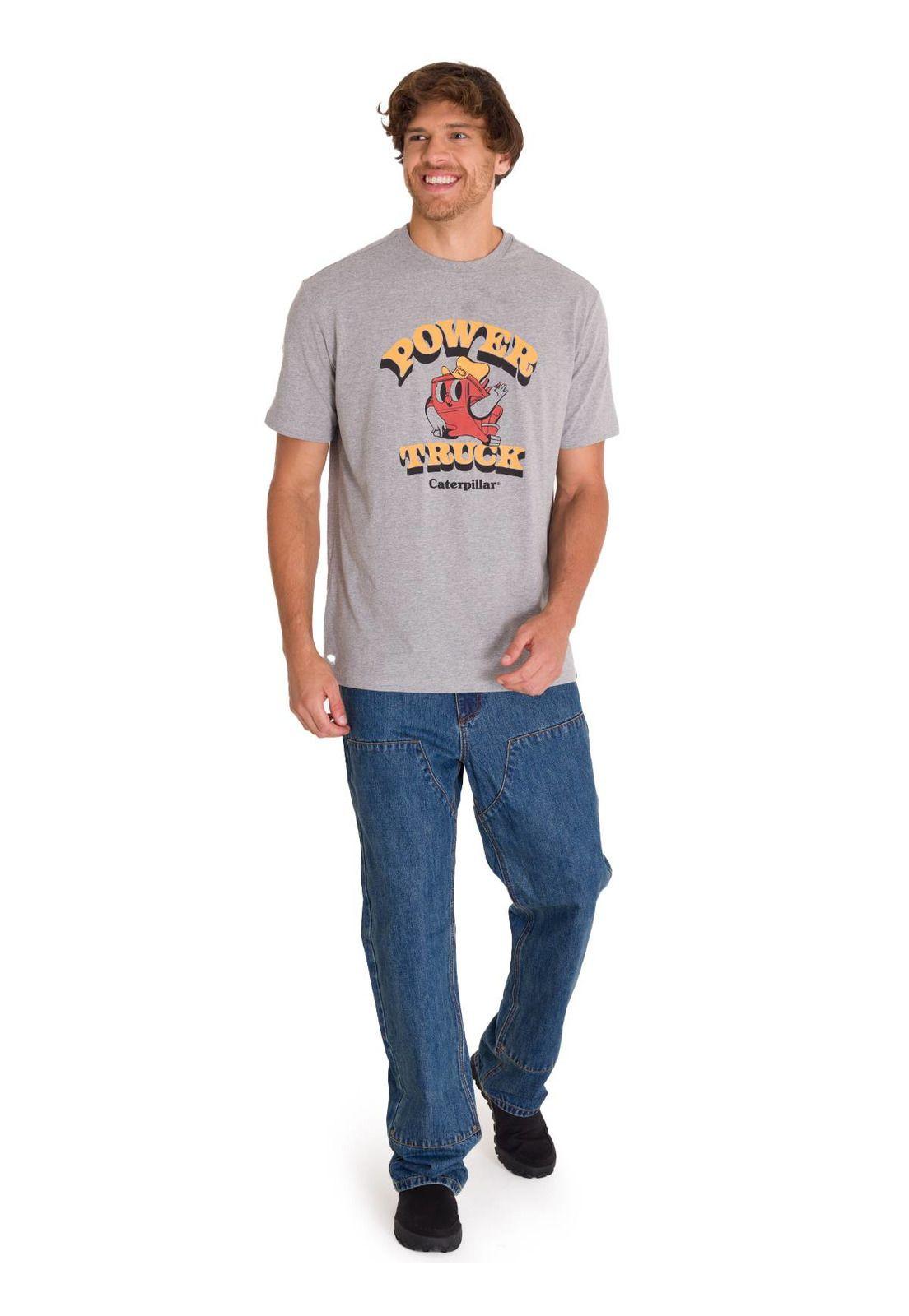 Polera Retro Danny Diesel 1 Hombre Gris Cat-5