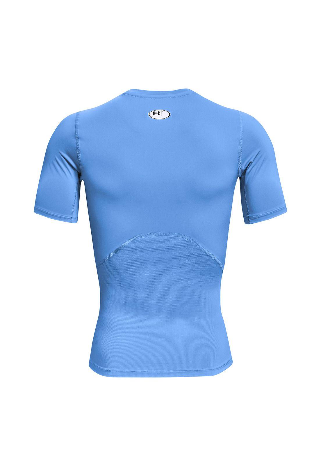 Polera M/C Train Compresión Heatgear® Celeste Hombre-1