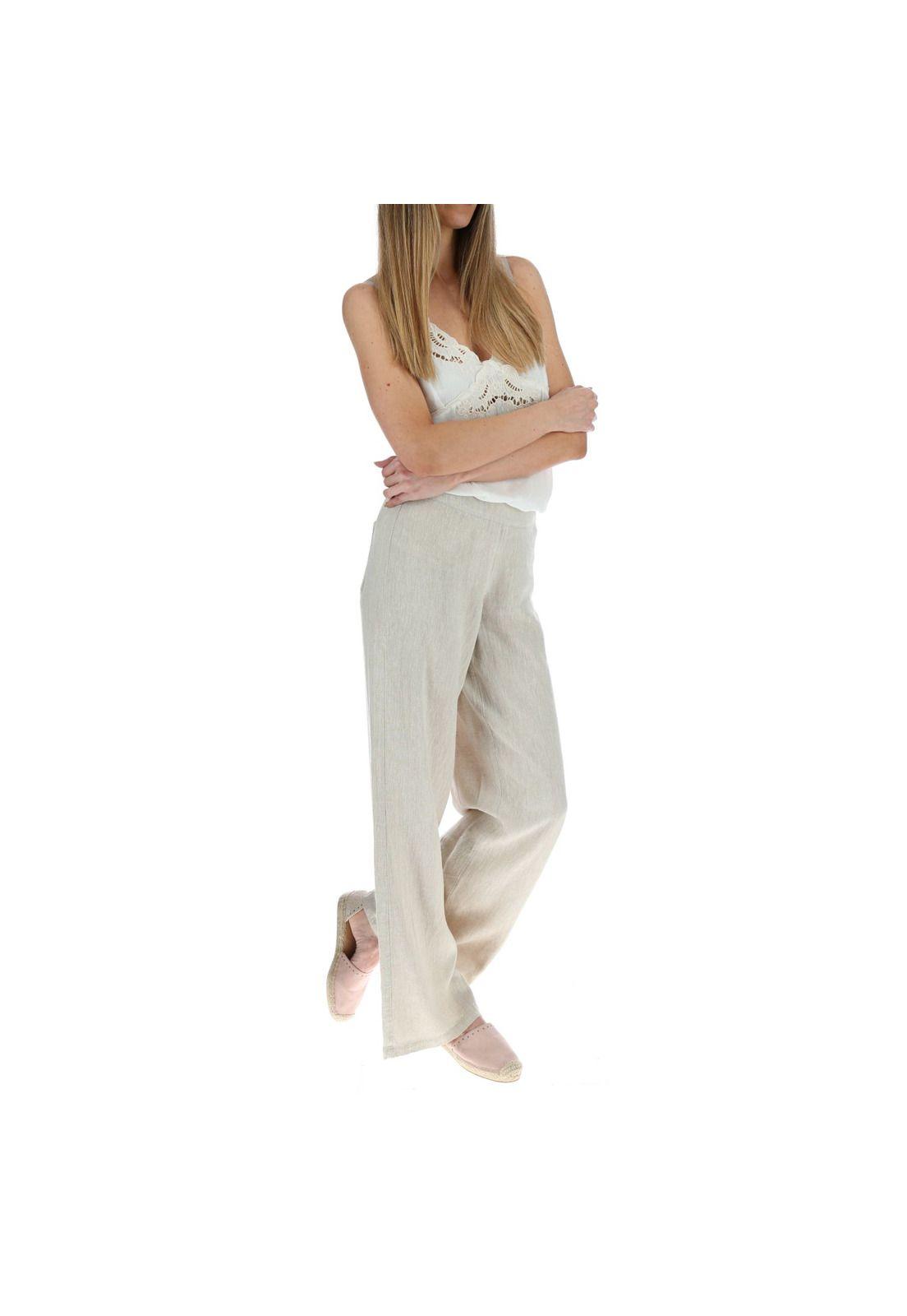 Pantalón Flare Mujer Aman Crudo-4