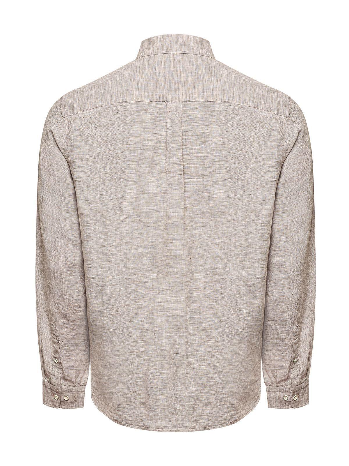 Camisa Lino Orgánico Hombre Linentex Café-1