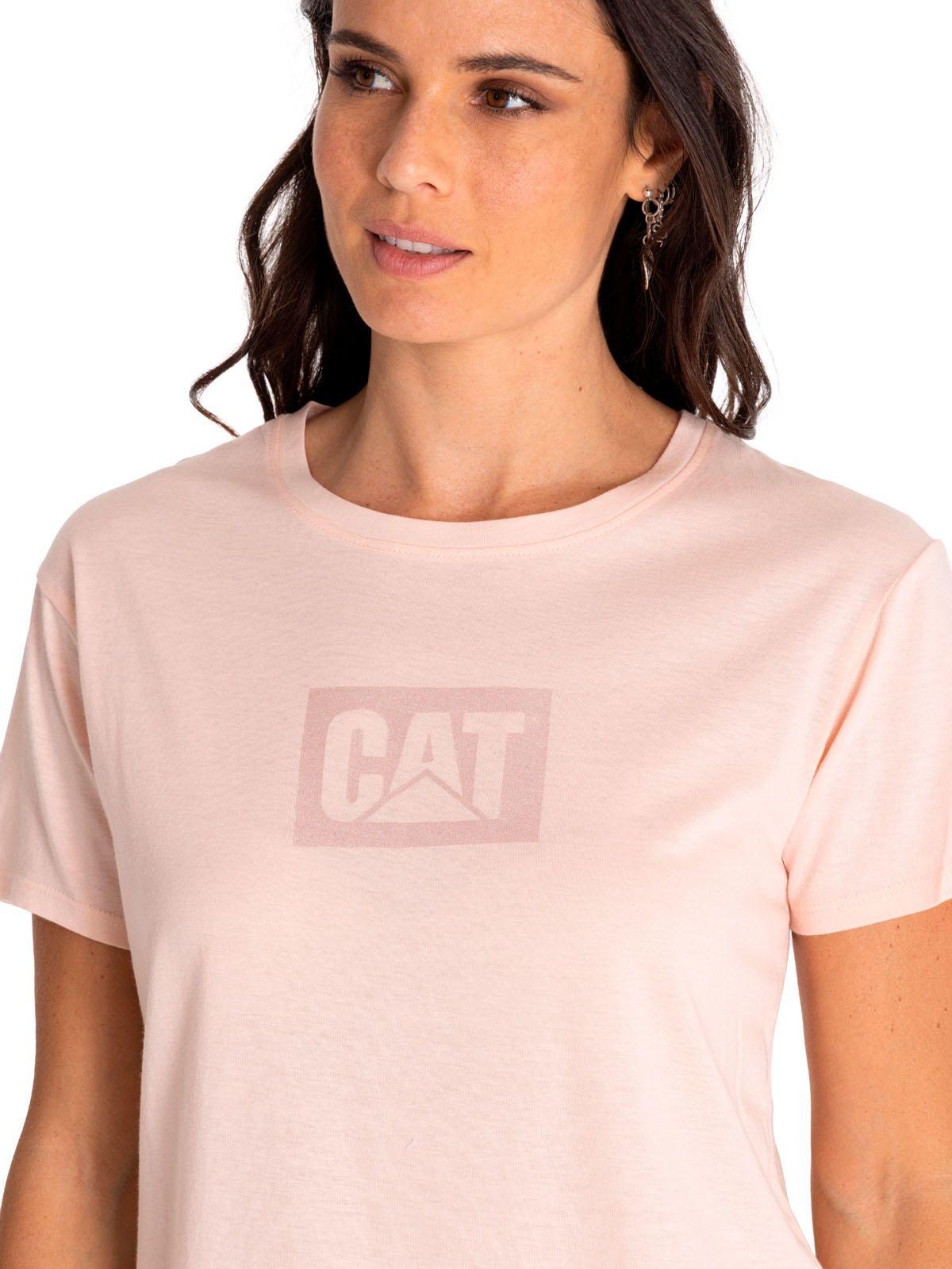 Polera Manga Corta Mujer Metallic Logo Rojo-4