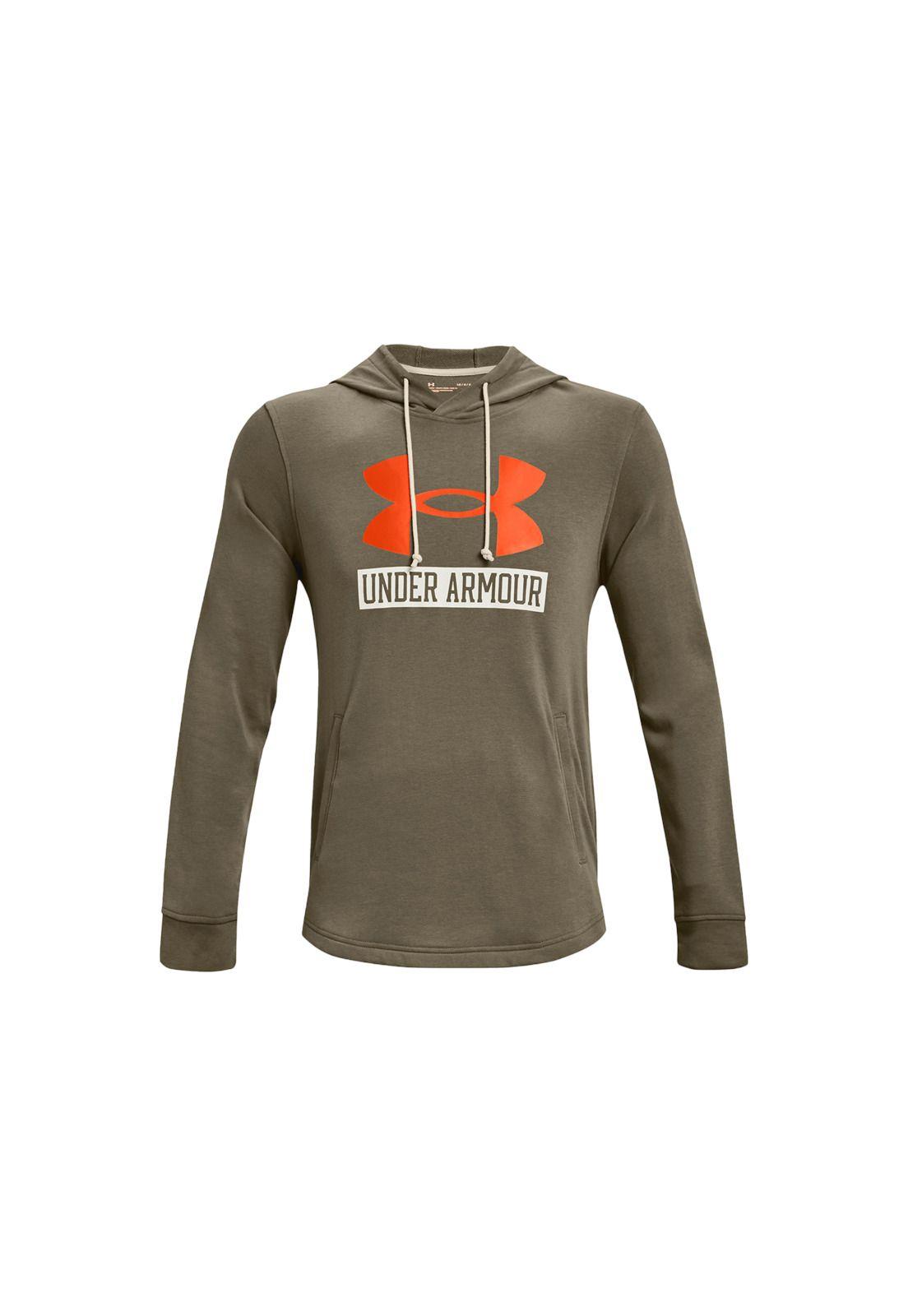 Polerón Buzo Hombre Rival Terry Logo Hoodie Verde-0