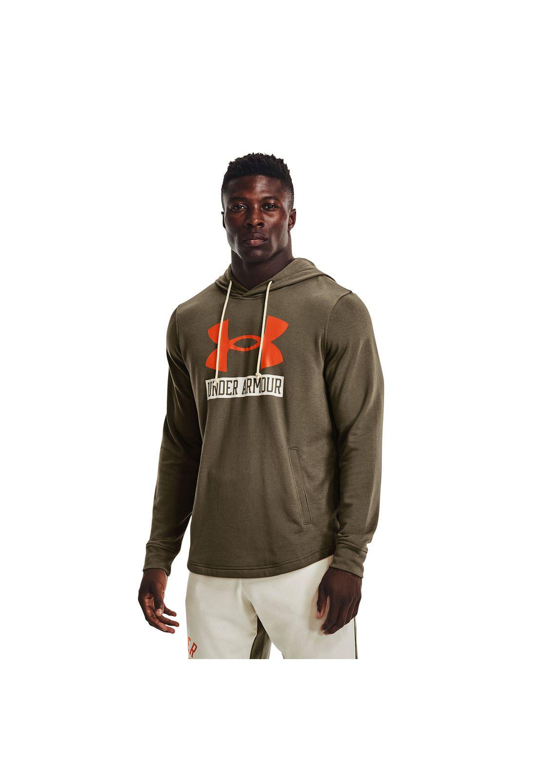 Polerón Buzo Hombre Rival Terry Logo Hoodie Verde-2