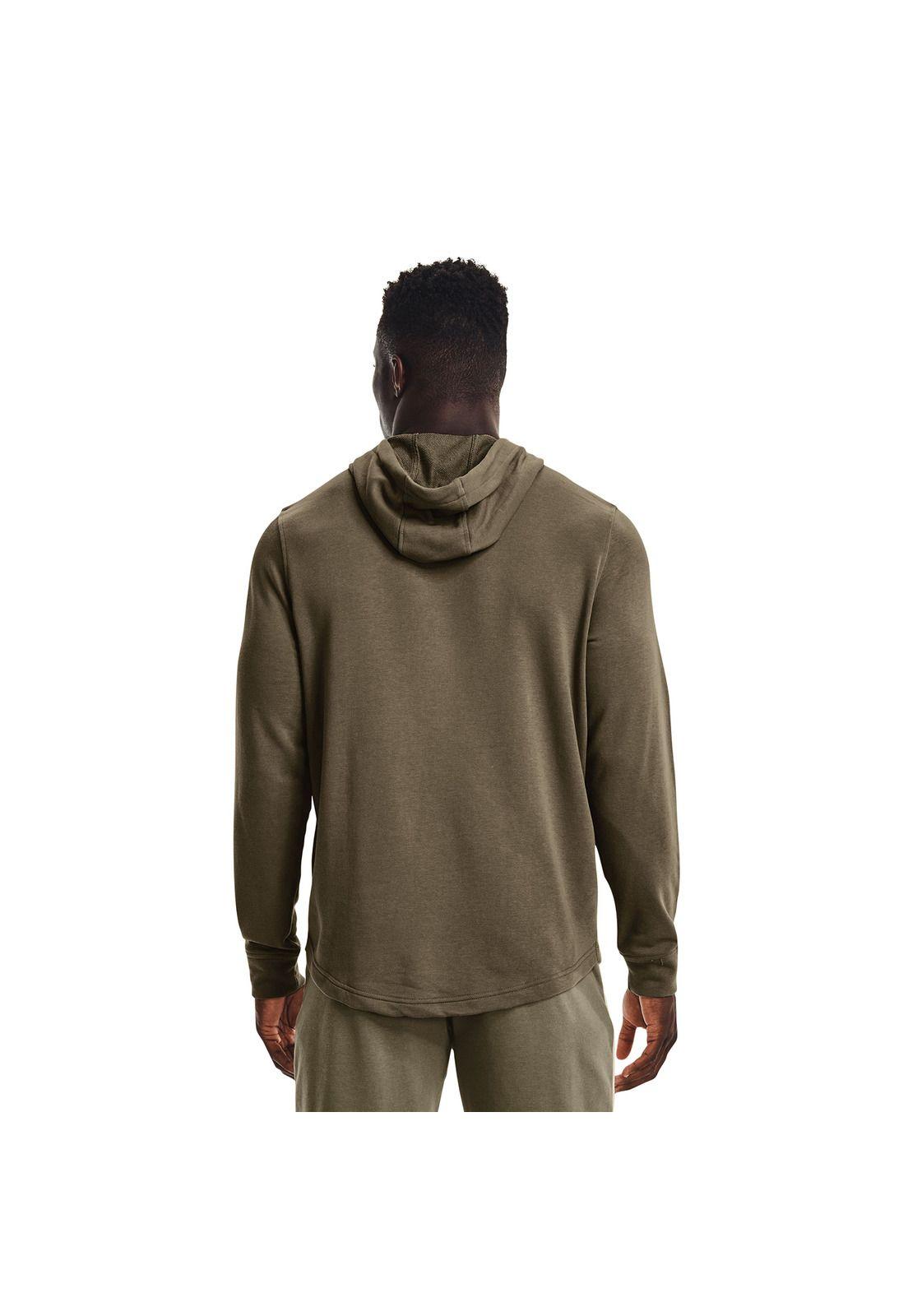 Polerón Buzo Hombre Rival Terry Logo Hoodie Verde-3