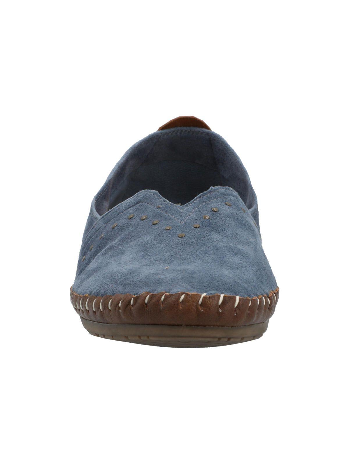 Slip On Cuero Mujer Laurie Azul-3