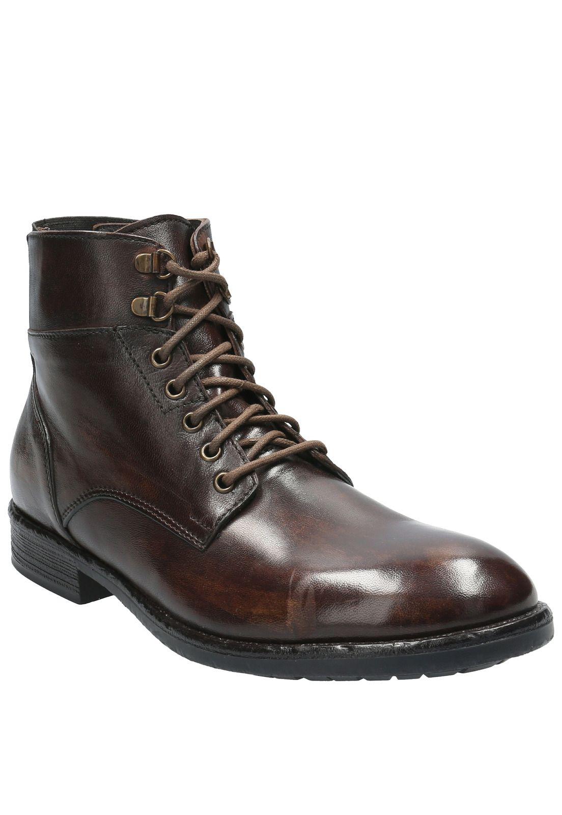 Botin Cuero Hombre Walker Café-0