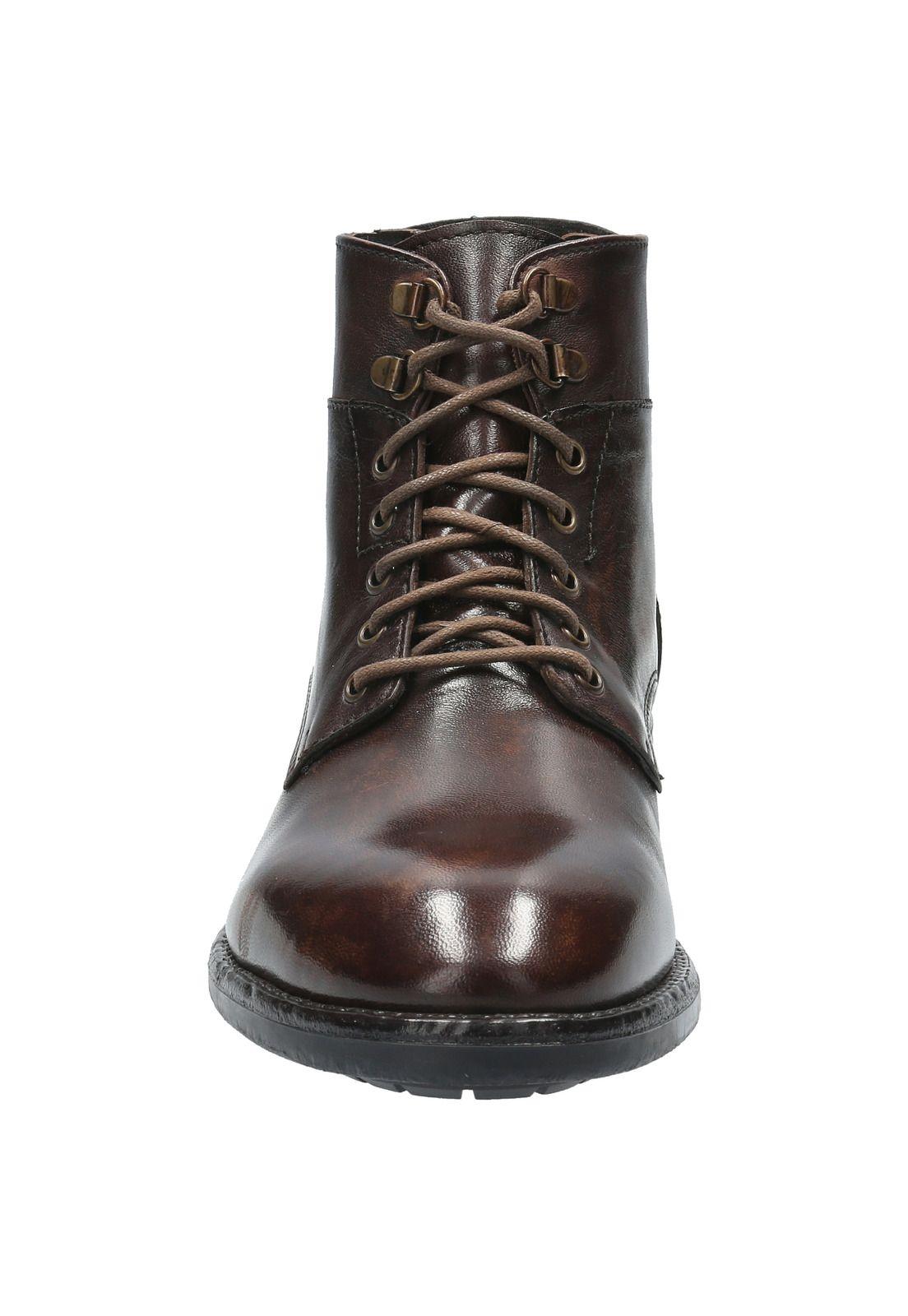 Botin Cuero Hombre Walker Café-3