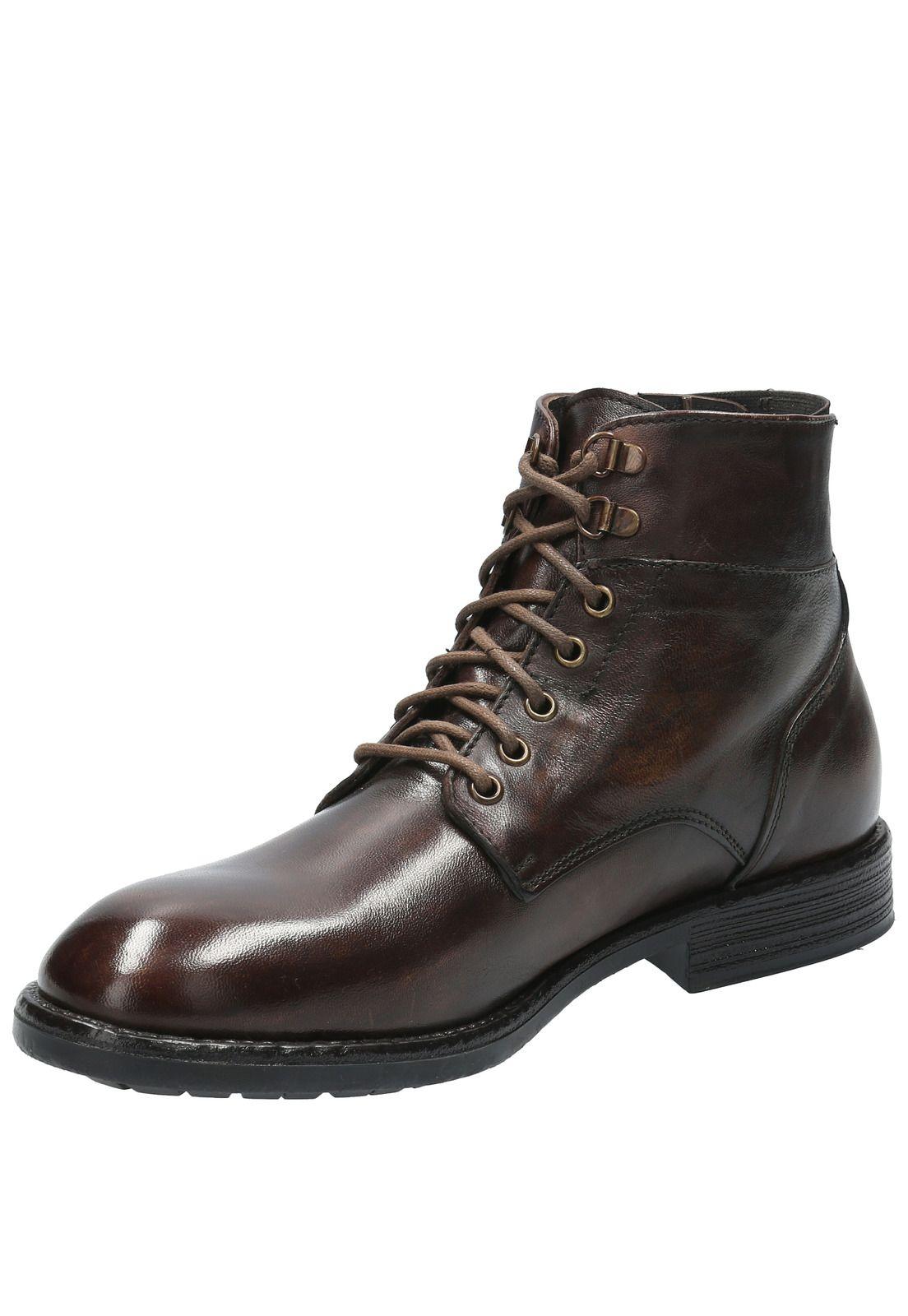 Botin Cuero Hombre Walker Café-4