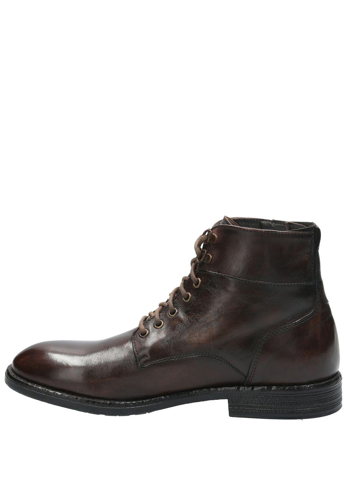 Botin Cuero Hombre Walker Café-5