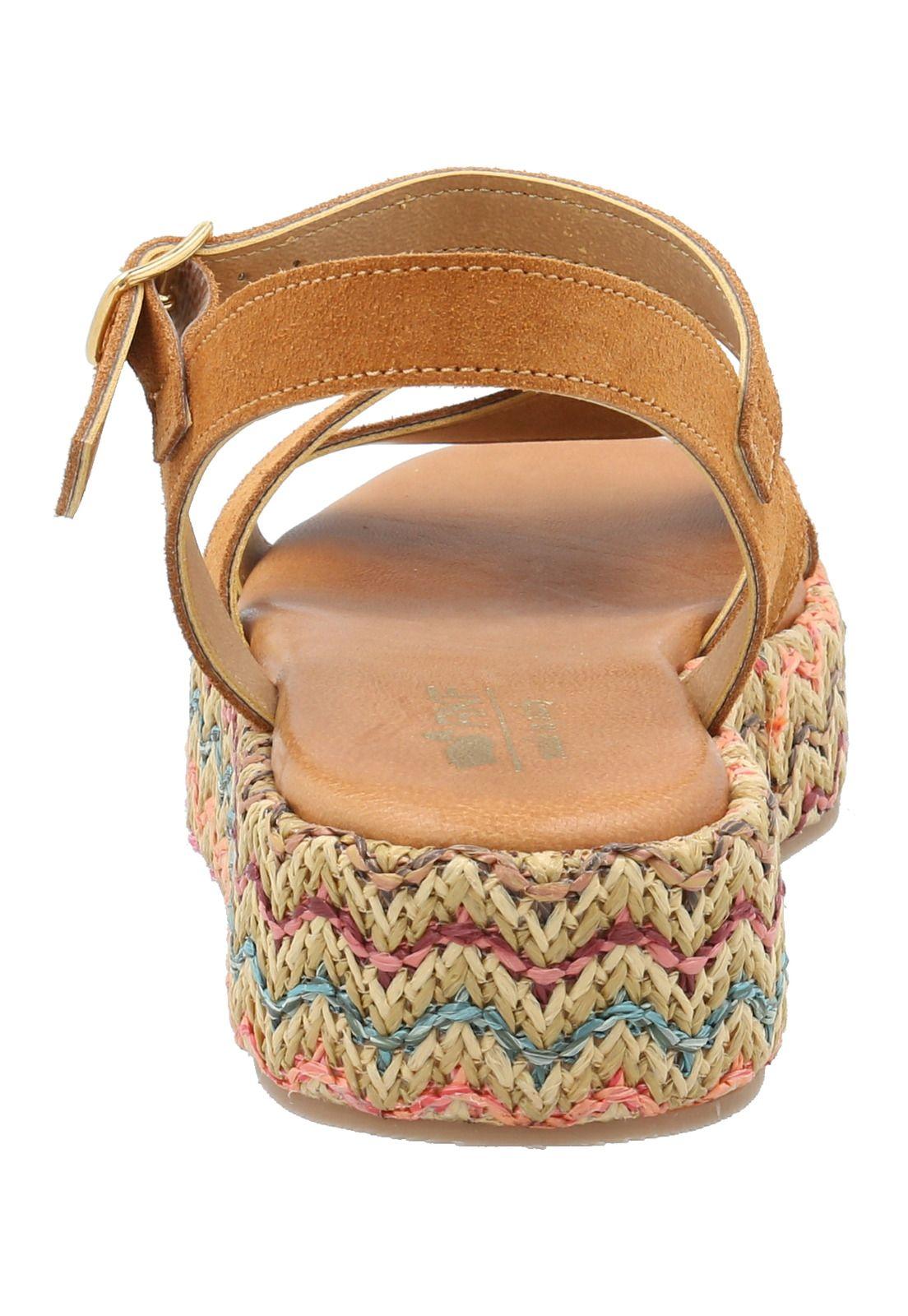 Sandalia Cuero Mujer Clavel Multicolor -6