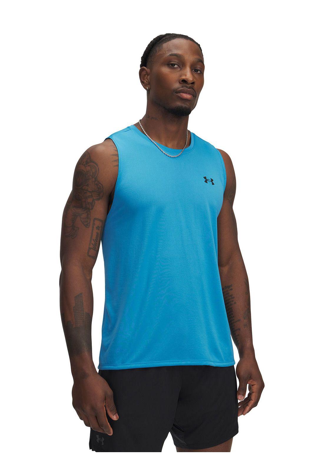 Polera Sin Mangas UA Tech Hombre Azul-0