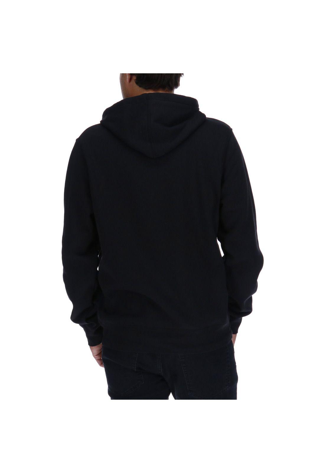 Polerón Hombre Foundation Pullover Hooded Sweatshirt Algodón Negro-3