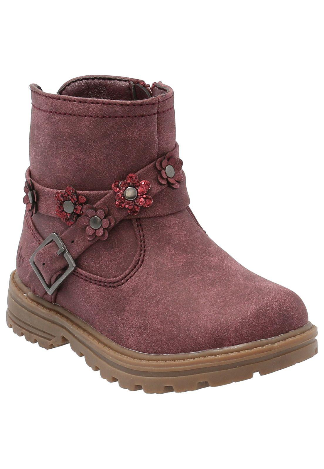 Botín Niña Casiopia Burdeo-0
